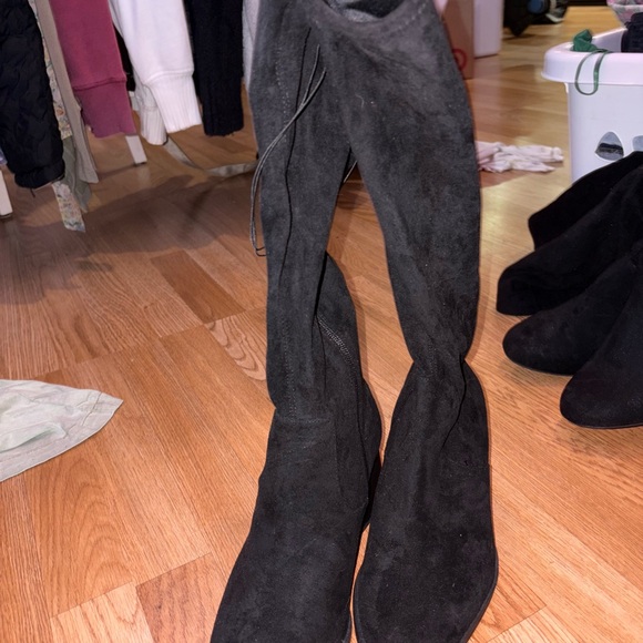 Torrid Black Suede Heeled Boots - Picture 2 of 4